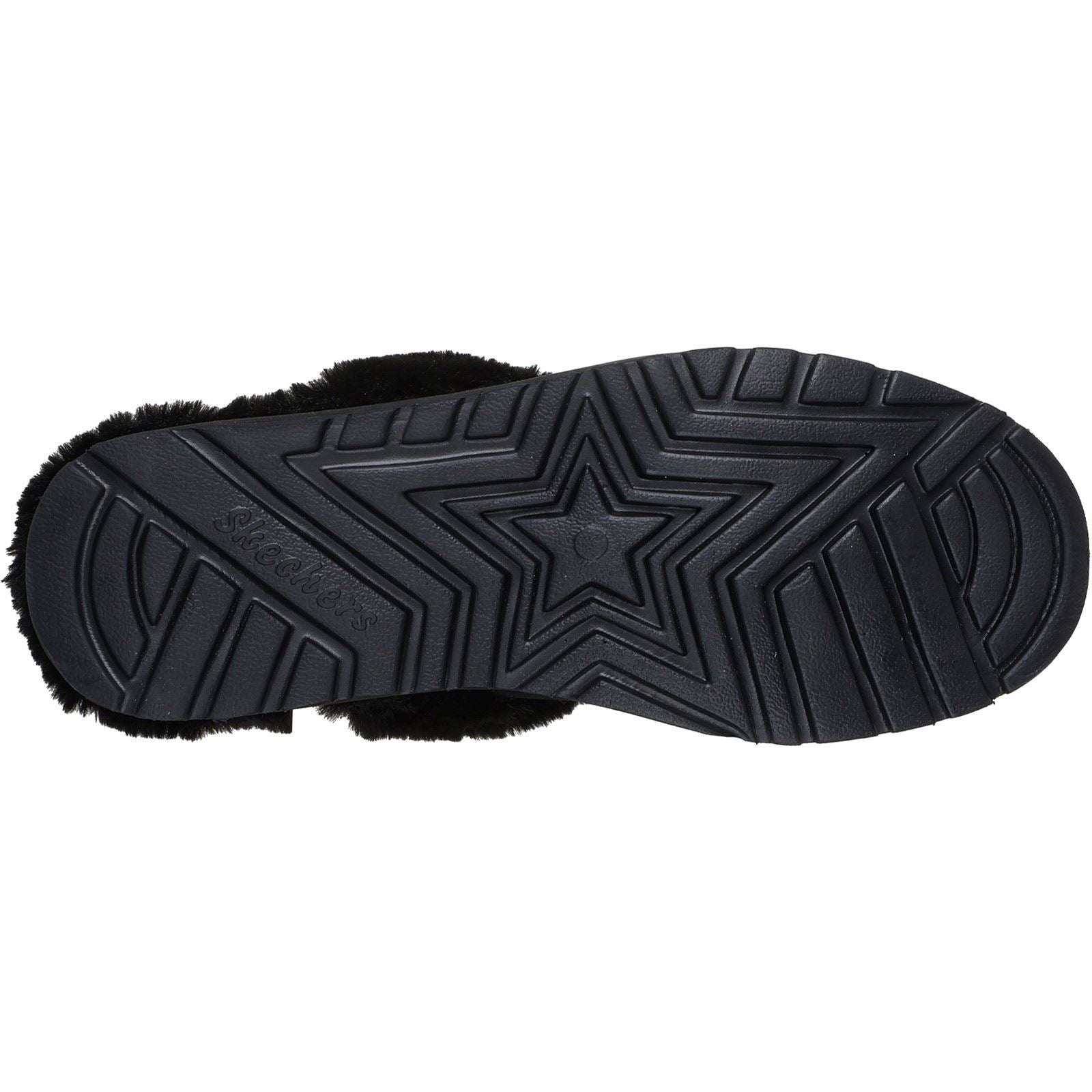 Skechers Keepsakes Wedge Time To Cruise Chaussons En Cuir Pour Femmes Noirs