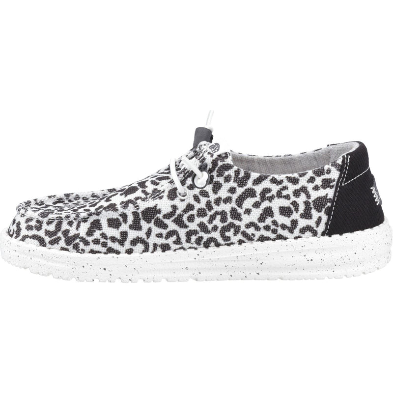 HEYDUDE Wendy Leopard Mocassins Noirs/Gris Pour Femmes
