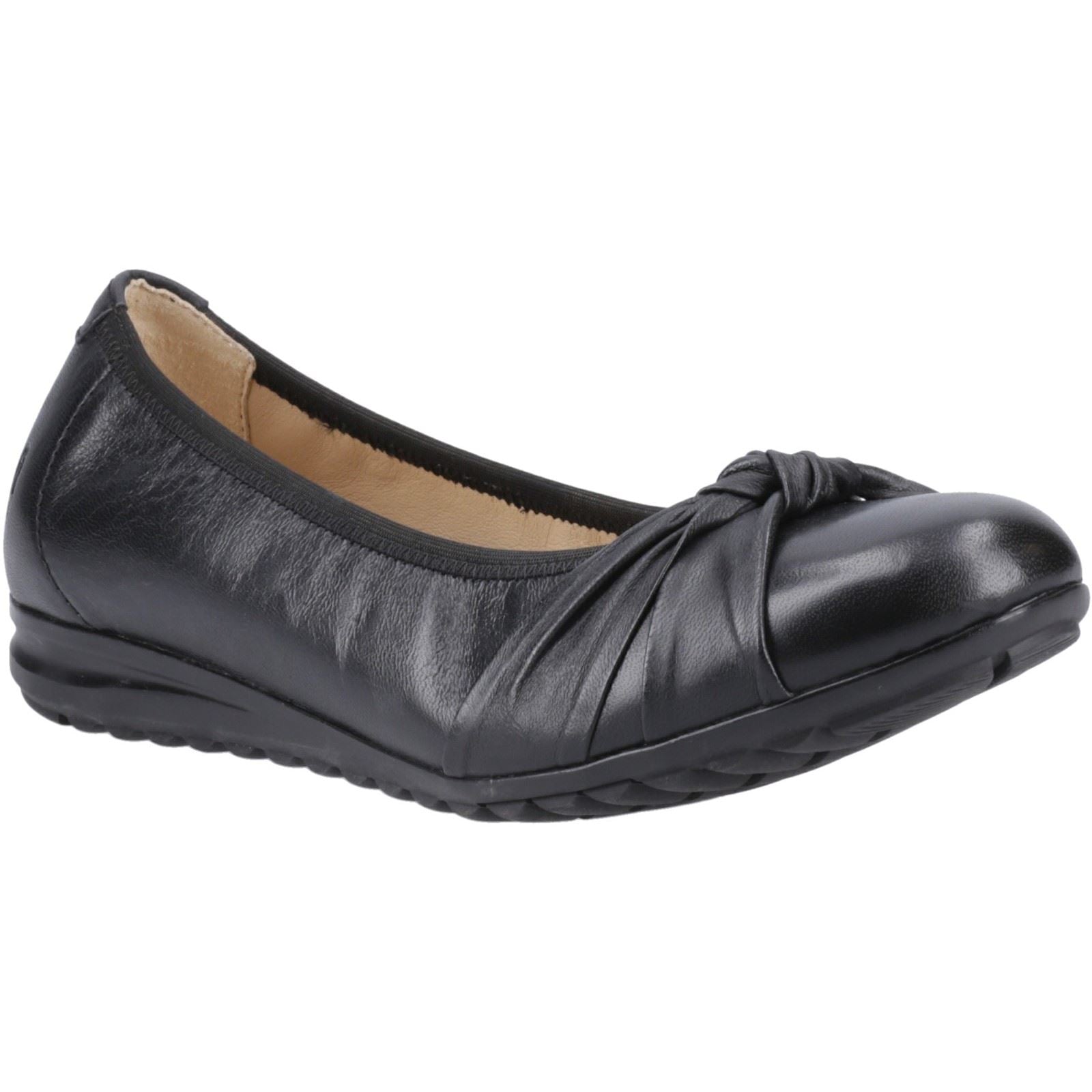 Hush Puppies Lilith Ballerines Noires En Cuir Pour Femmes