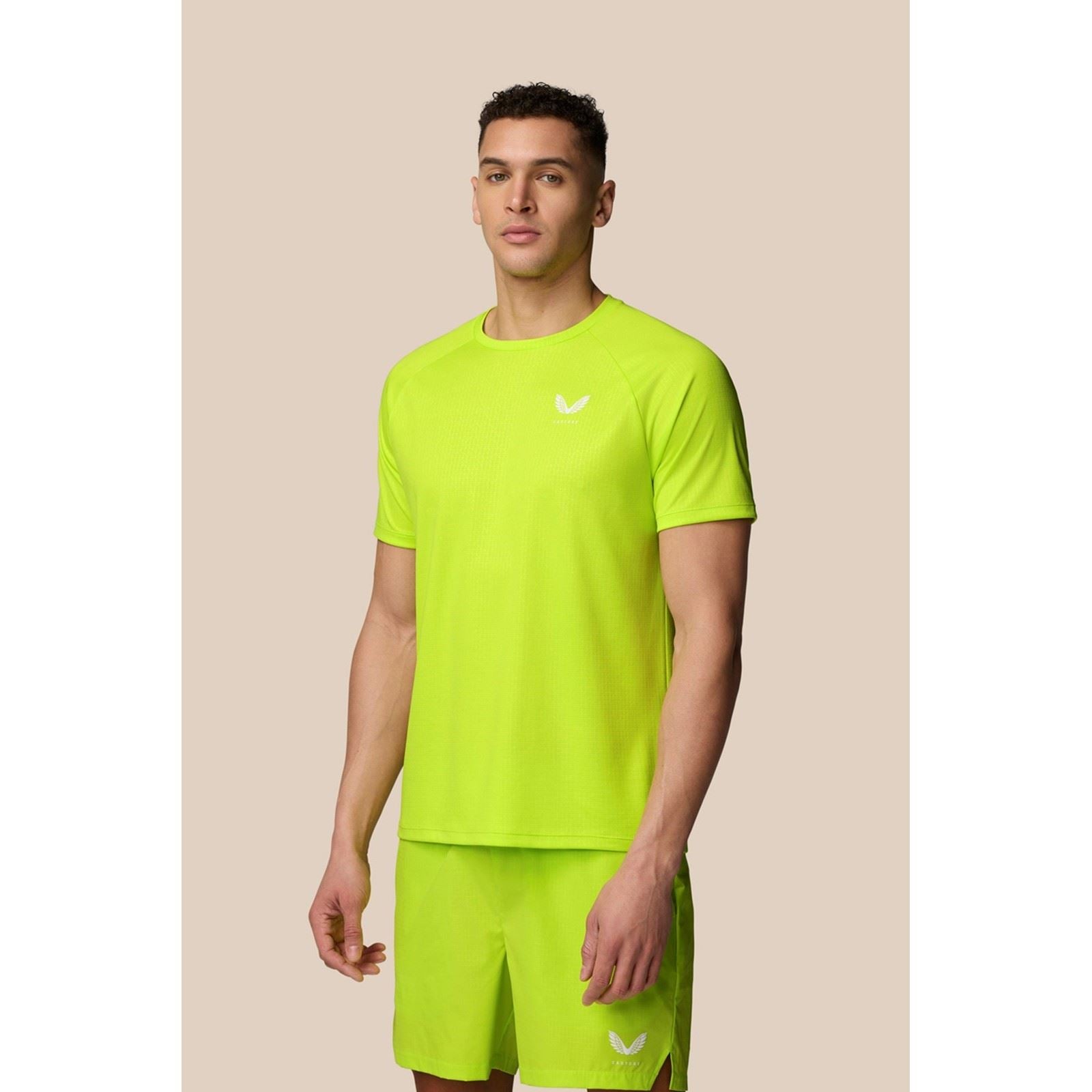 Castore Adapt T-Shirt De Sport Actifs Pour Hommes En Polyester Vert