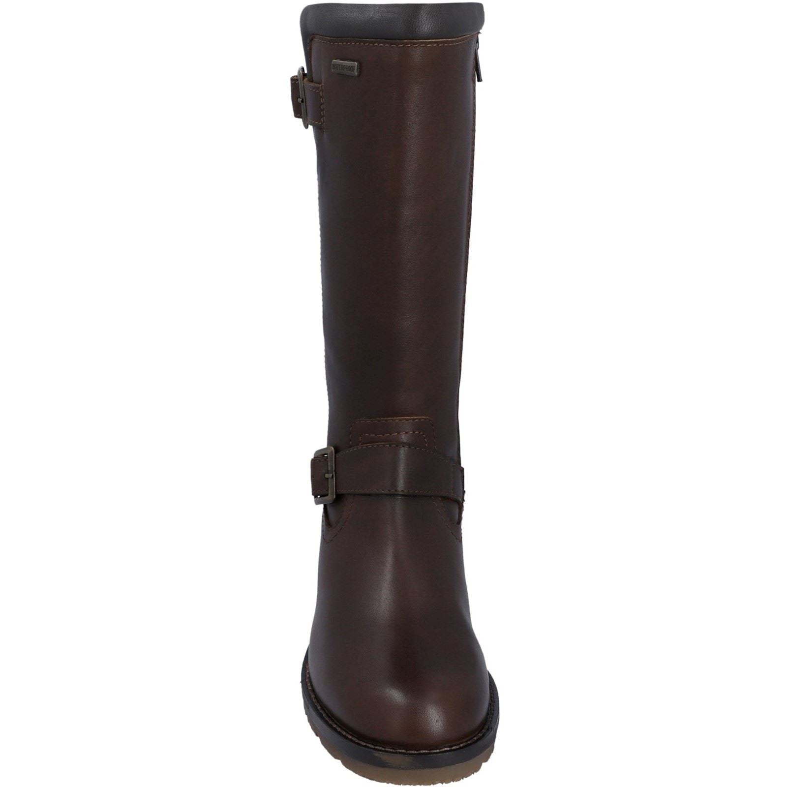 Hunter Skye Tall Bottes En Cuir Pour Femmes Marron