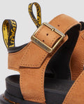 Dr. Martens Blaire Tumbled Nubuck Sandales En Nubuck Pour Femmes Marron
