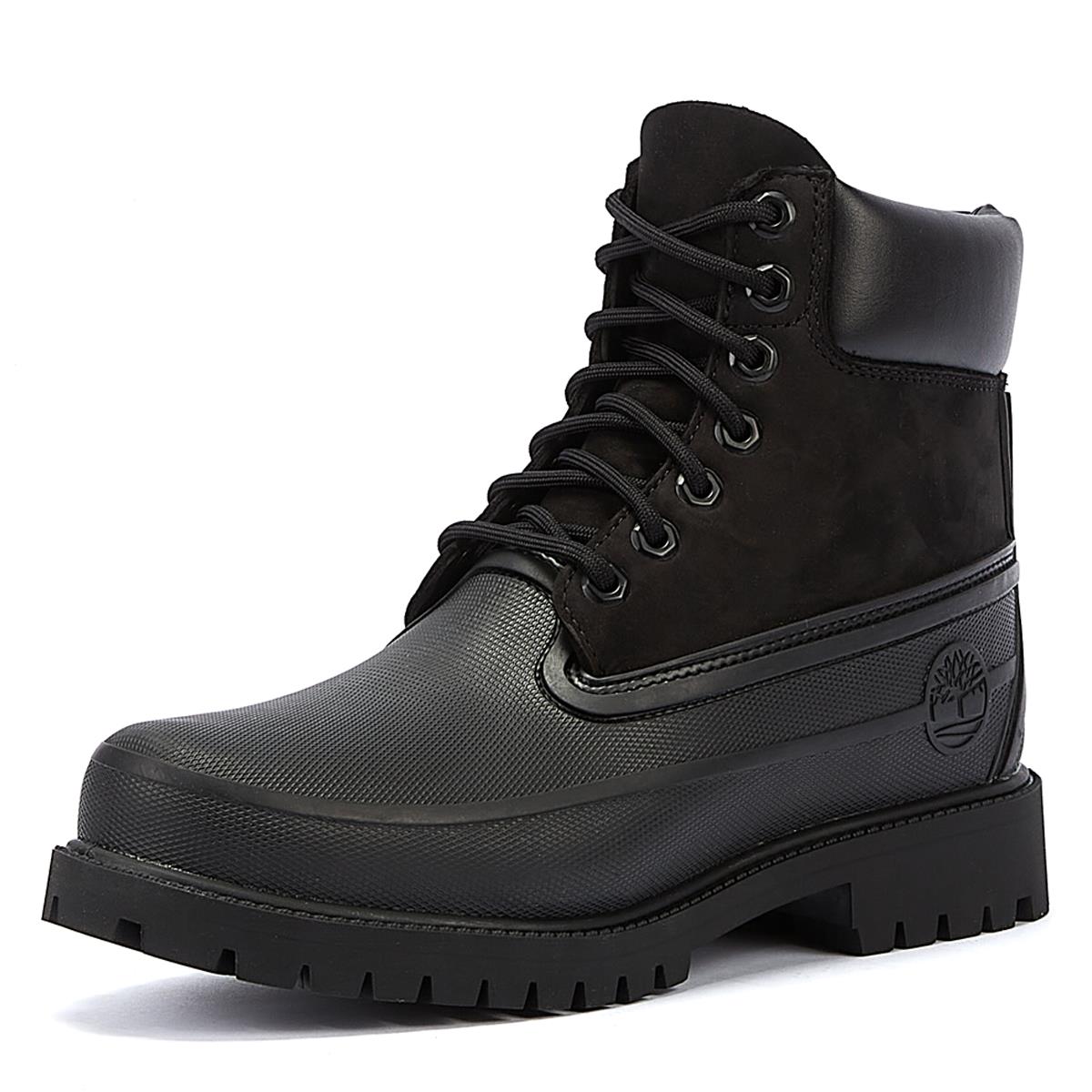 Timberland 6 Inch Rubber Bottes noires pour hommes