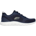 Skechers Track Glendor Baskets Homme En Synthétique Bleu Marine/Vert Citron