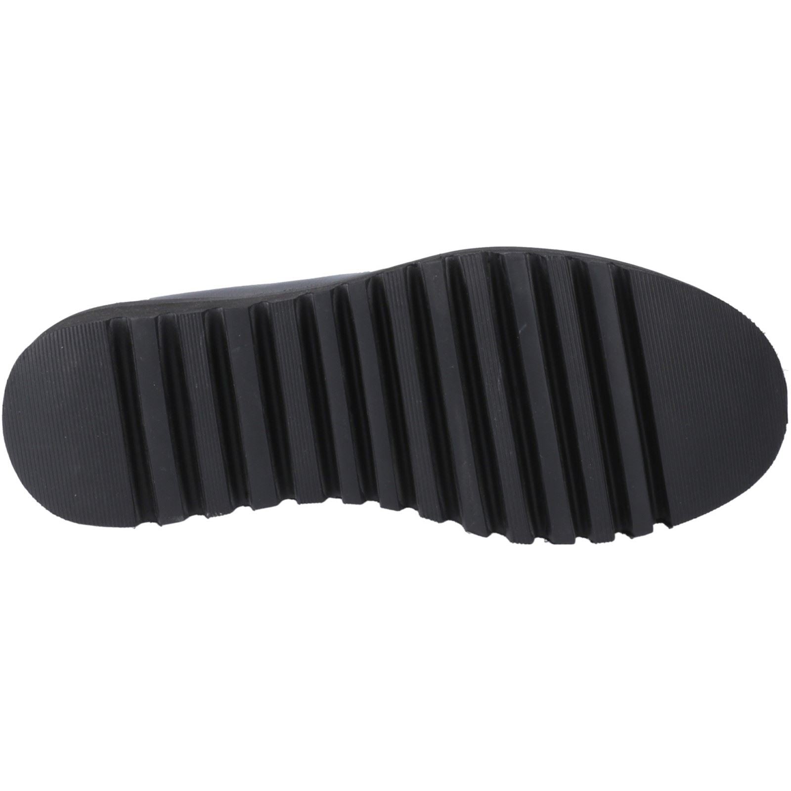 Hush Puppies Francis Loafer Patent Chaussures Plates Noires Pour Filles En Cuir