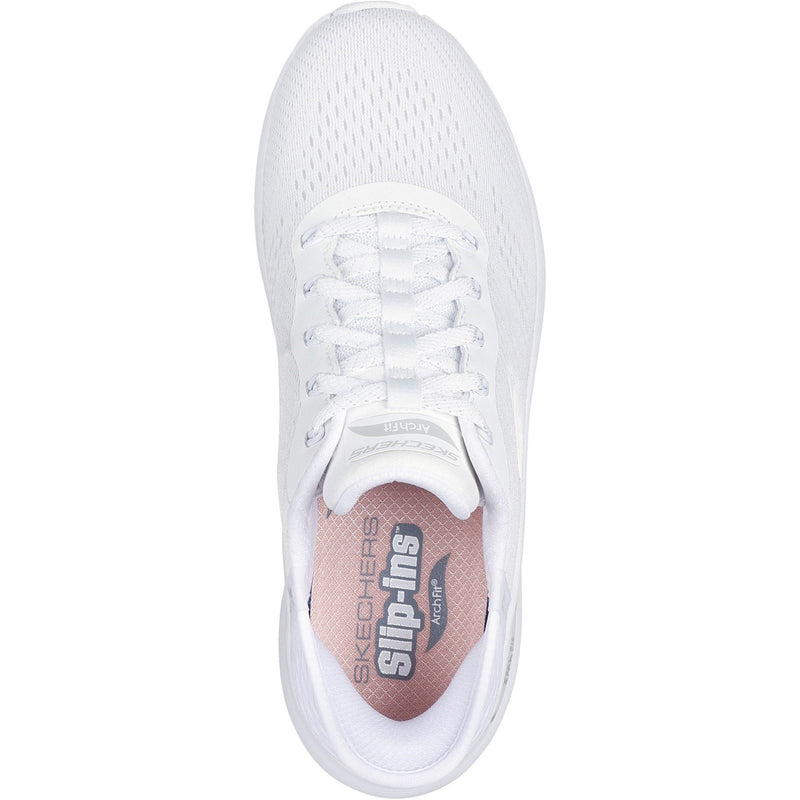 Skechers Arch Fit 2.0 Easy Chic Sneakers En Toile Blanche Pour Femme