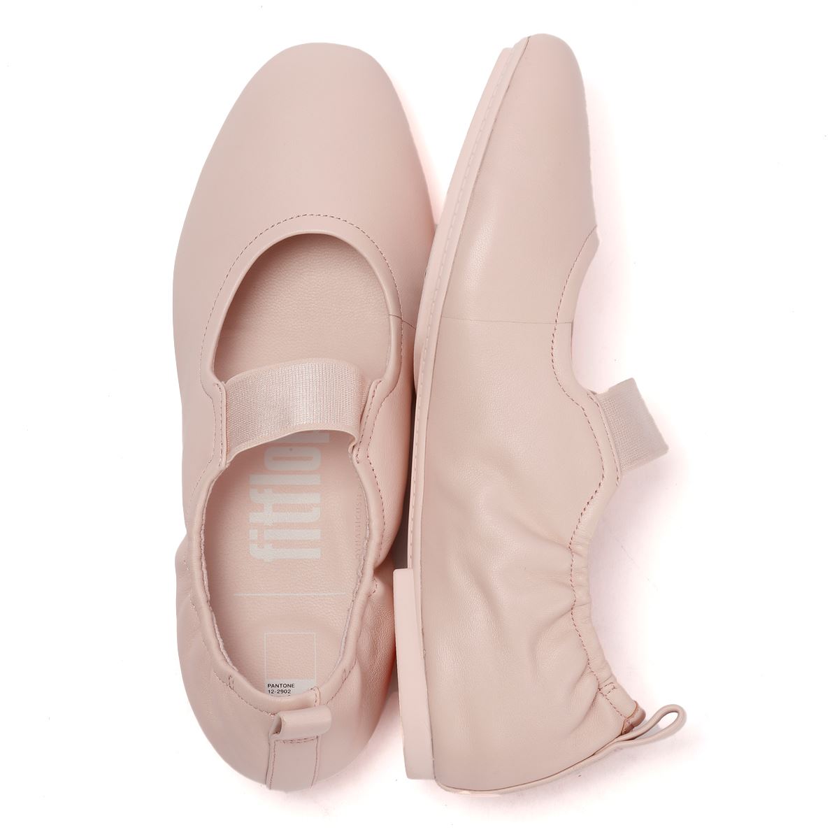 FitFlop X Pantone Delicato Mary Jane Chaussures En Cuir Roses Pour Femmes