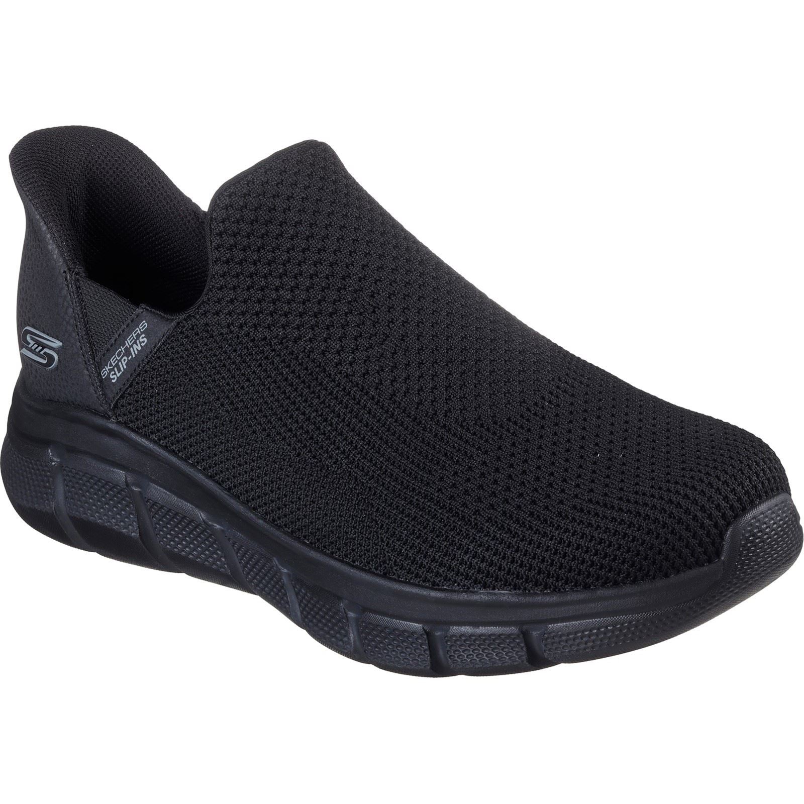 Skechers BOBS Sport B Flex Resilient Sneakers Noires Pour Homme En Textile