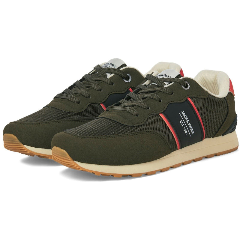 Jack & Jones Spirit Runner Sneakers Pour Homme En Polyuréthane, Vert Olive