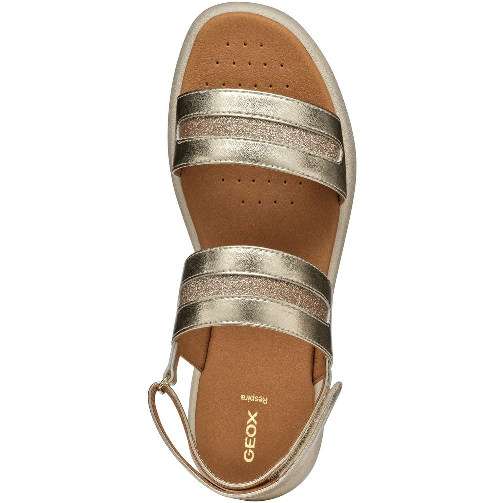 Geox D CAMALEI Sandales Dorées Pour Femmes