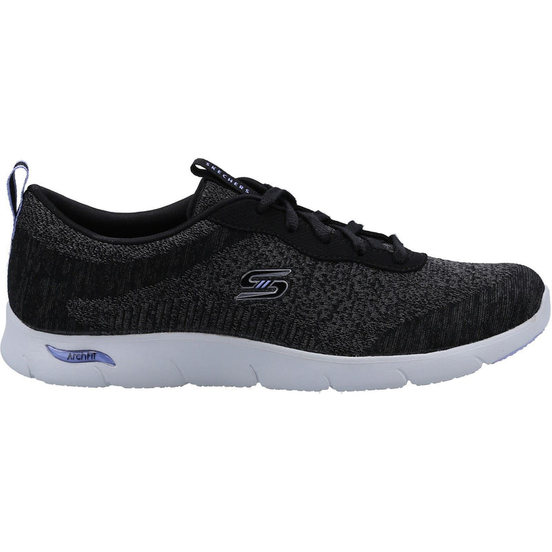 Skechers Arch Fit Refine Sneakers Pour Femme En Synthétique Noir/Blanc