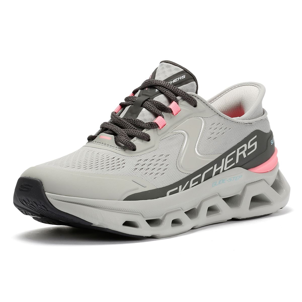 Skechers Slip-Ins Glide Step Altus Baskets Grises En Maille Pour Femmes