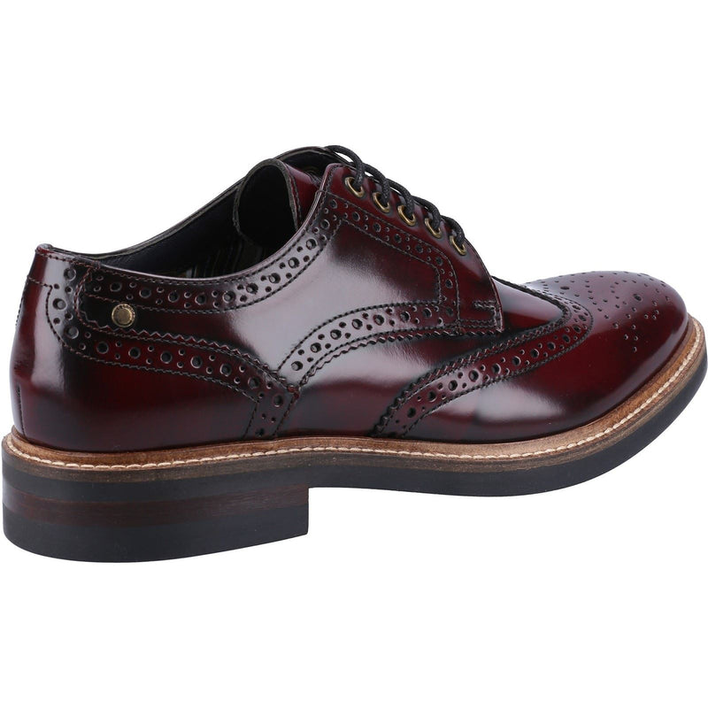 Base London Woburn Chaussures Richelieu Bordeaux Pour Hommes En Cuir