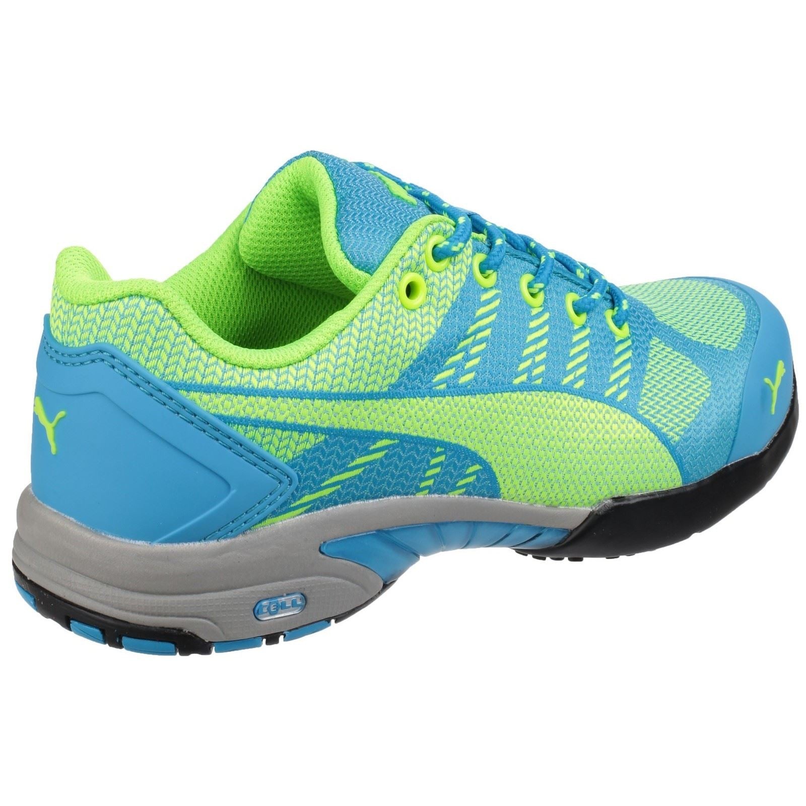 Puma Safety Baskets De Sécurité Bleues Pour Femmes En Textile Tricoté Celerity