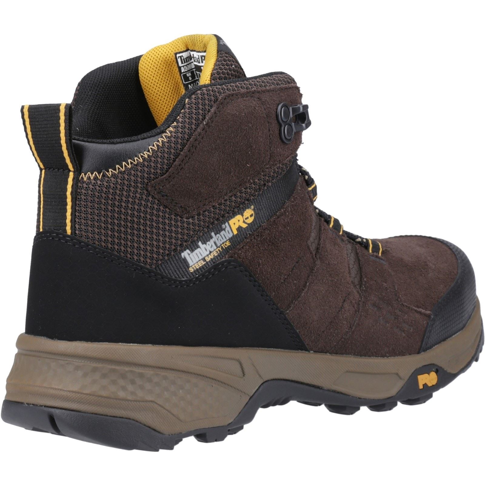Timberland Pro Bottes De Sécurité En Cuir Brun Foncé Switchback