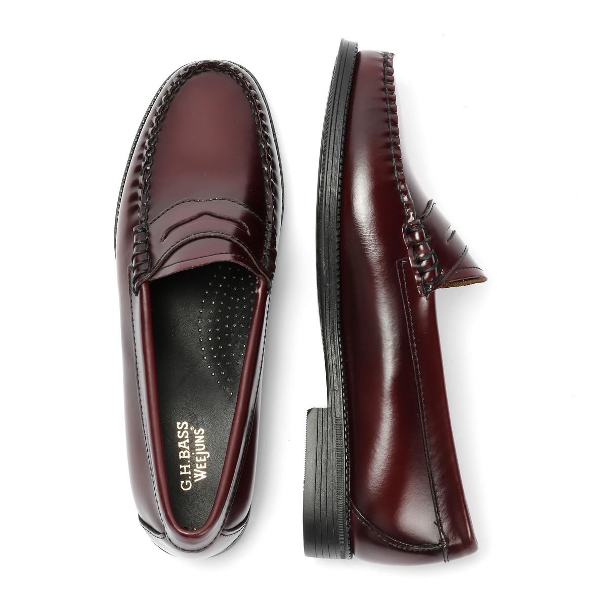 G. H. Bass Weejun II Mocassins Rouges En Cuir Pour Femmes