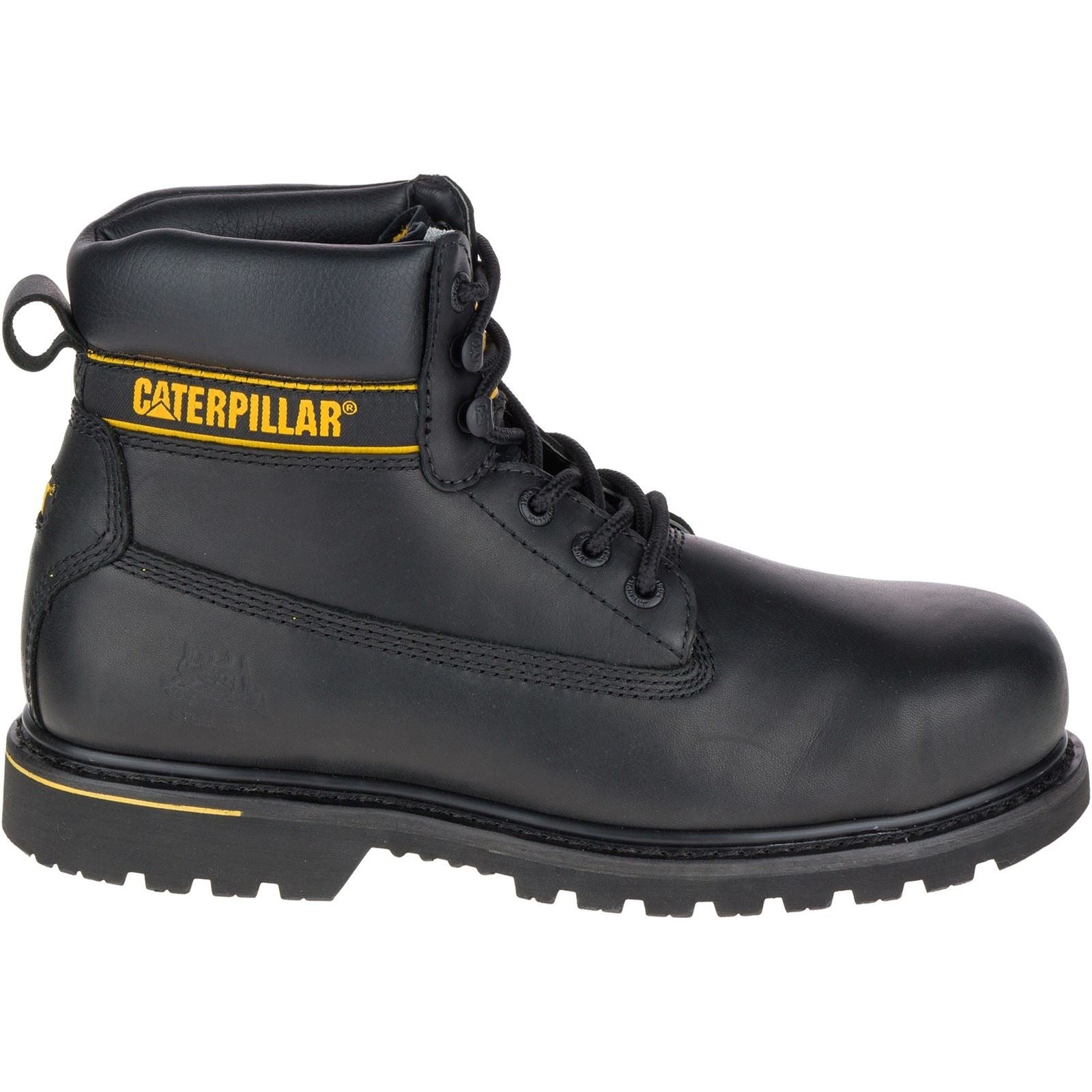 Caterpillar Bottes De Sécurité En Cuir Noir Cat Holton S3