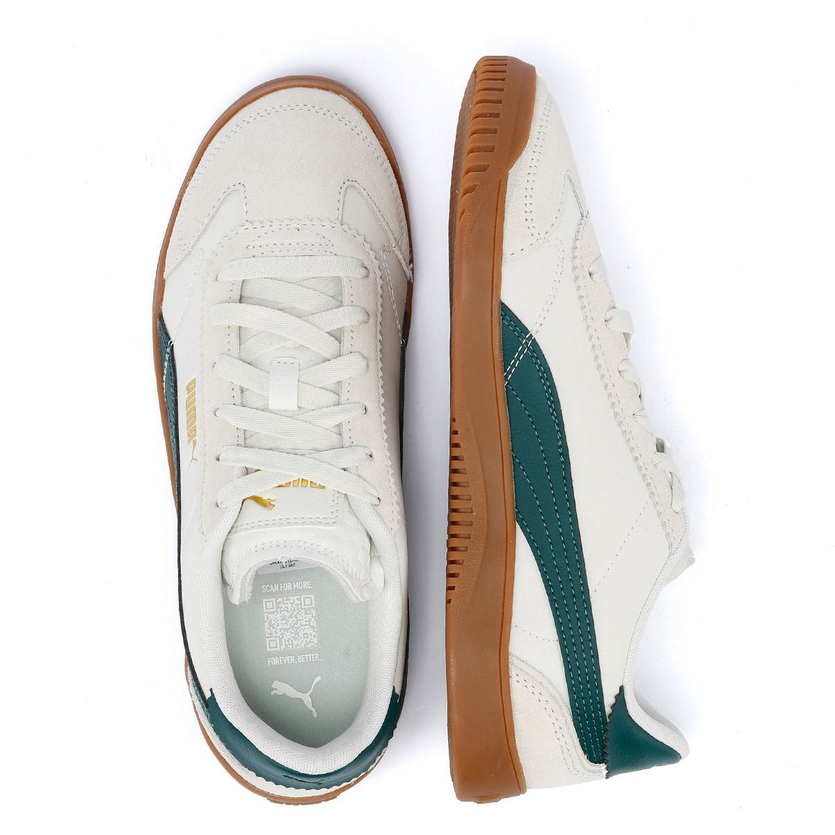 Puma Club 5V5 Baskets Blanches/Vertes