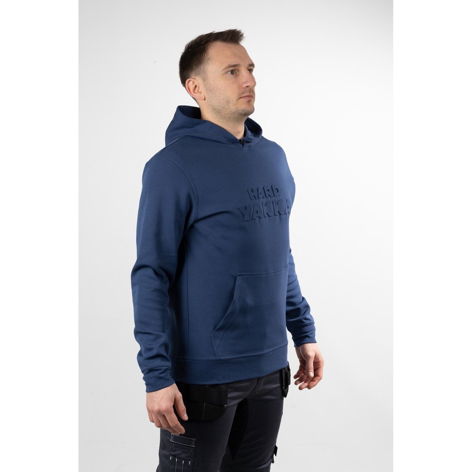 Hard Yakka Embossed Pullover Sweat À Capuche Pour Homme En Coton Violet