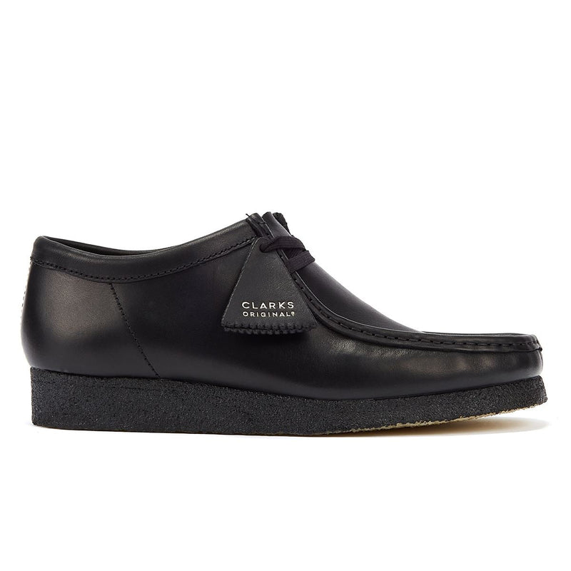Clarks Wallabee Leather Leather Chaussures à lacets noires pour hommes