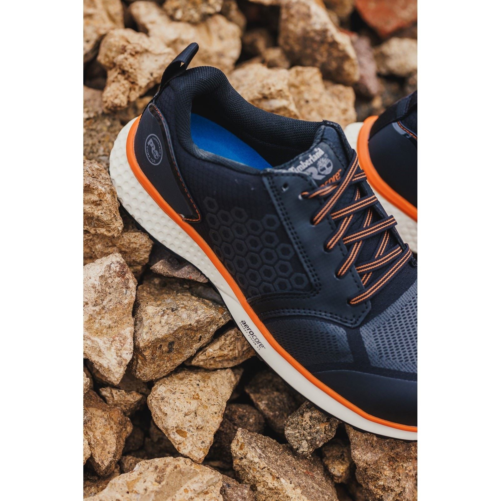 Timberland Pro Baskets De Sécurité Synthétiques Reaxion Noires/Oranges