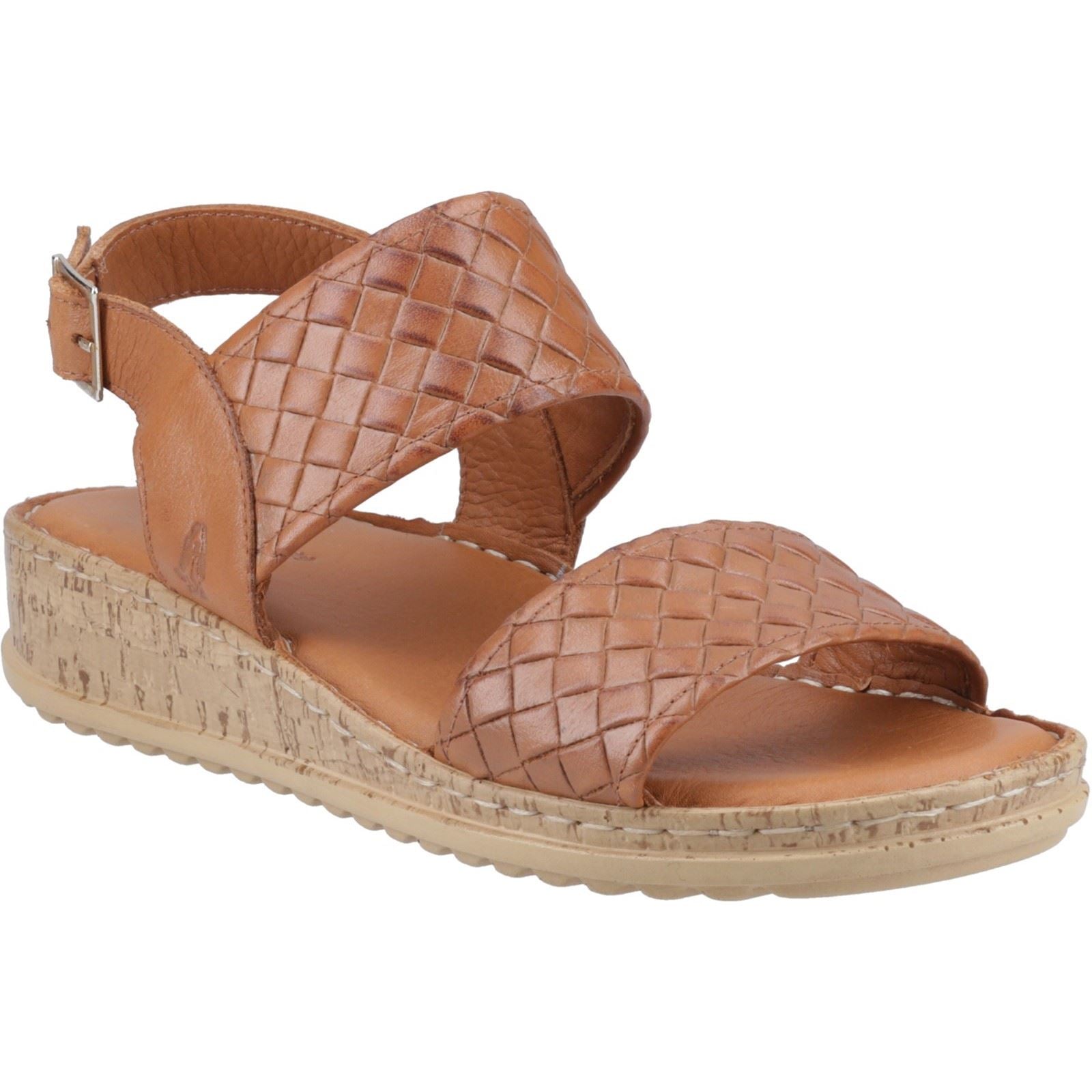 Hush Puppies Ebony Woven Sandales En Cuir Pour Femme Couleur Tan