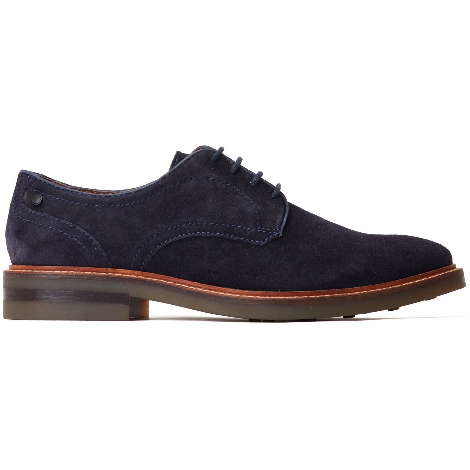 Base London Mawley Chaussures Oxford En Cuir Pour Homme, Couleur Bleu Marine