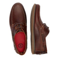 Barbour Wake Boat Shoe Mahogany Mens Brown Casual