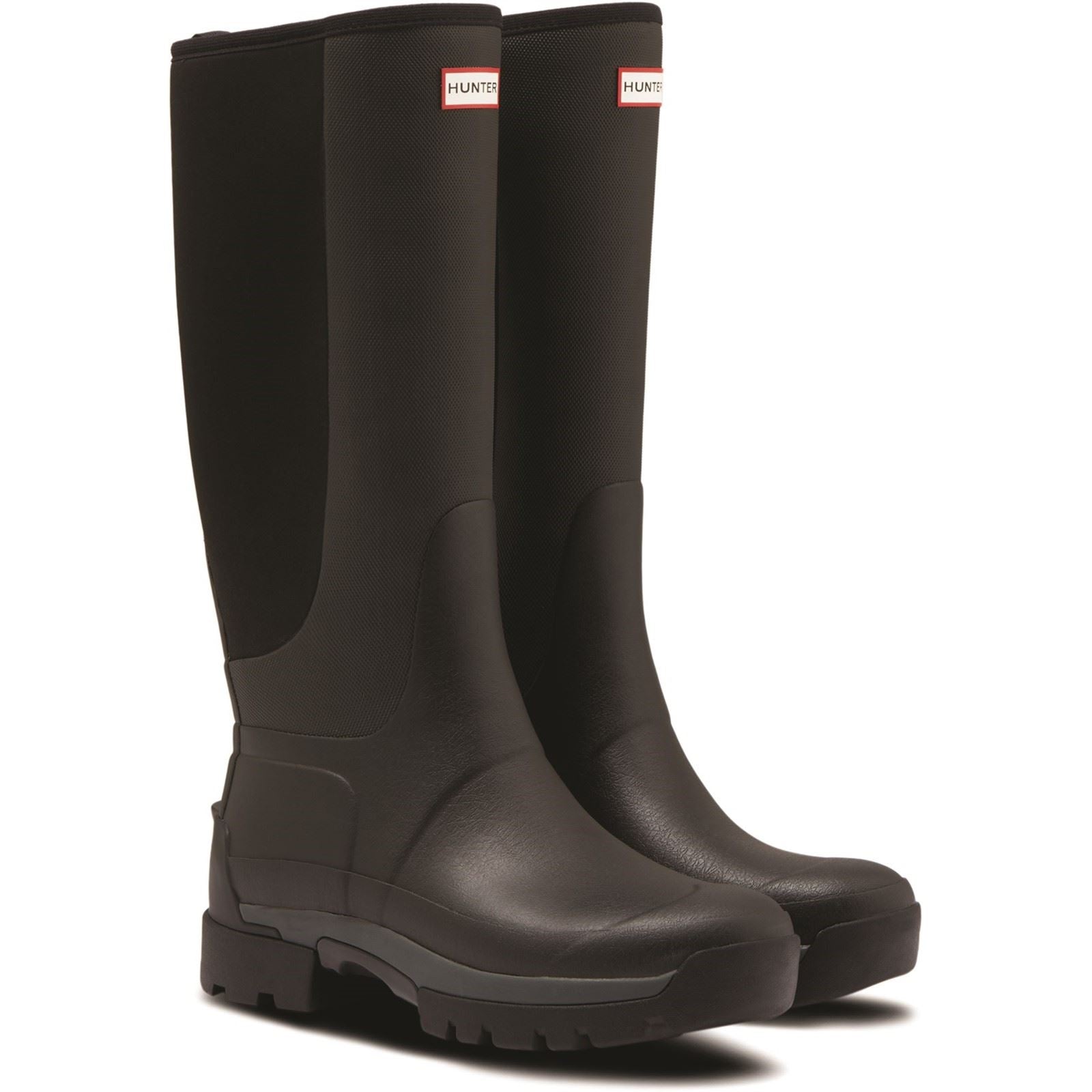 Hunter Balmoral Hybrid Tall Bottes En Caoutchouc Noires Pour Homme