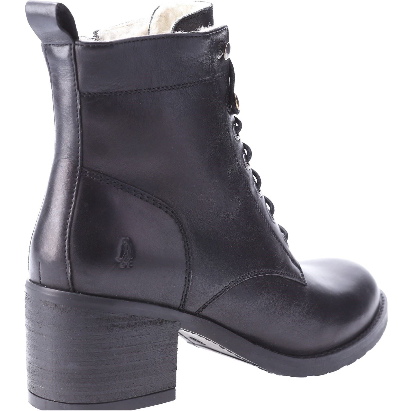 Hush Puppies Harriet Bottes Noires En Cuir Pour Femmes