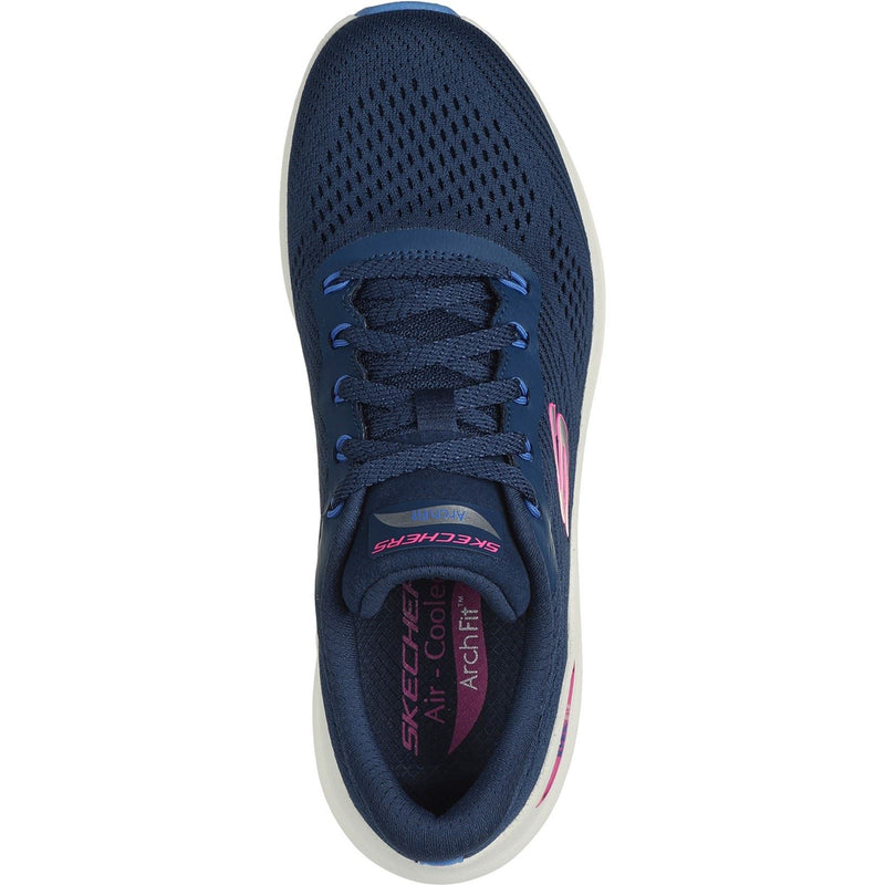 Skechers Arch Fit 2.0 Big League Baskets En Toile Pour Femmes Marine/Multicolores
