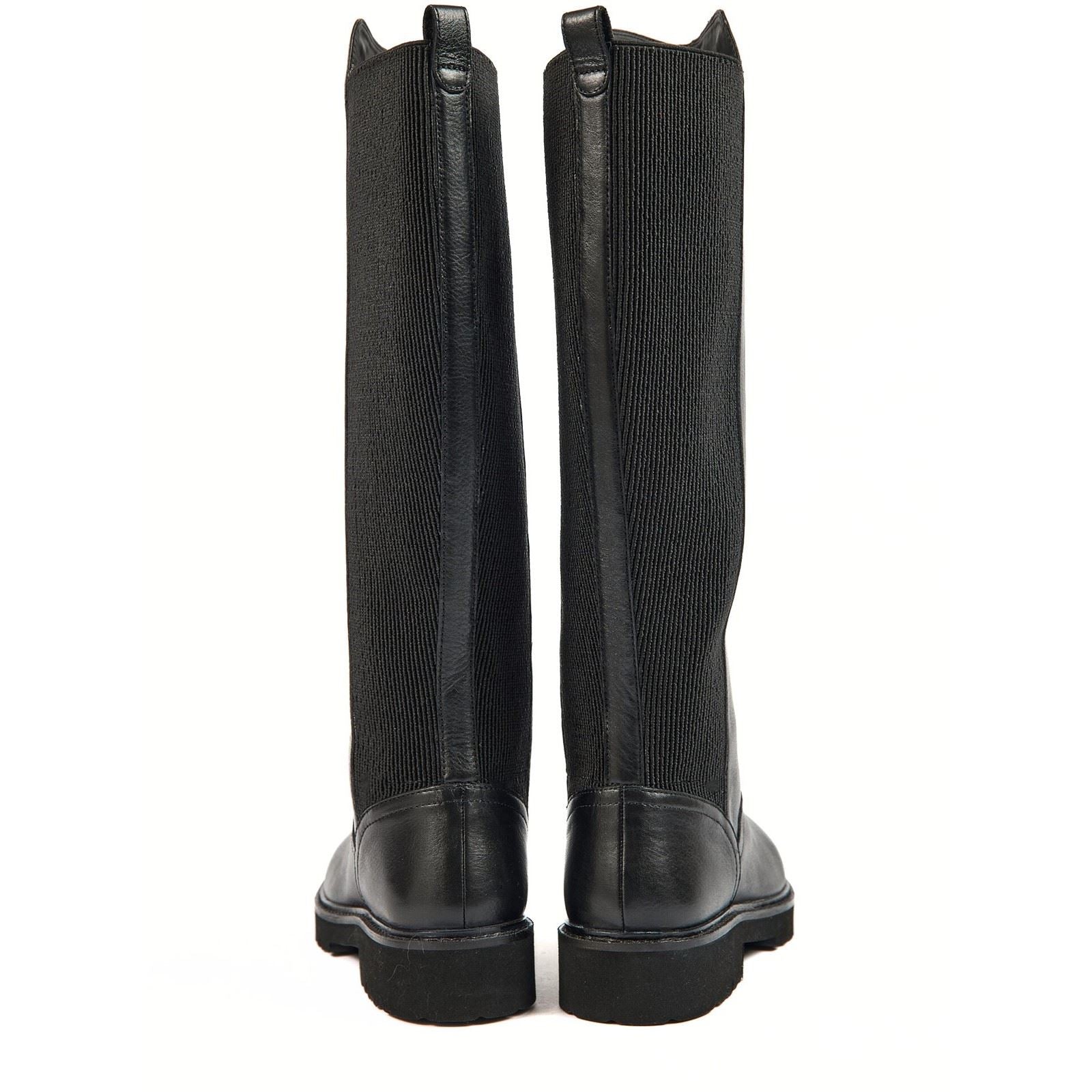 Pod Hannah Bottes Noires Pour Femmes En Cuir/Textile