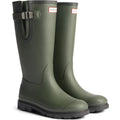 Hunter Field Downpour Bottes De Wellington En Caoutchouc Pour Femmes Vert Olive Foncé/Noir