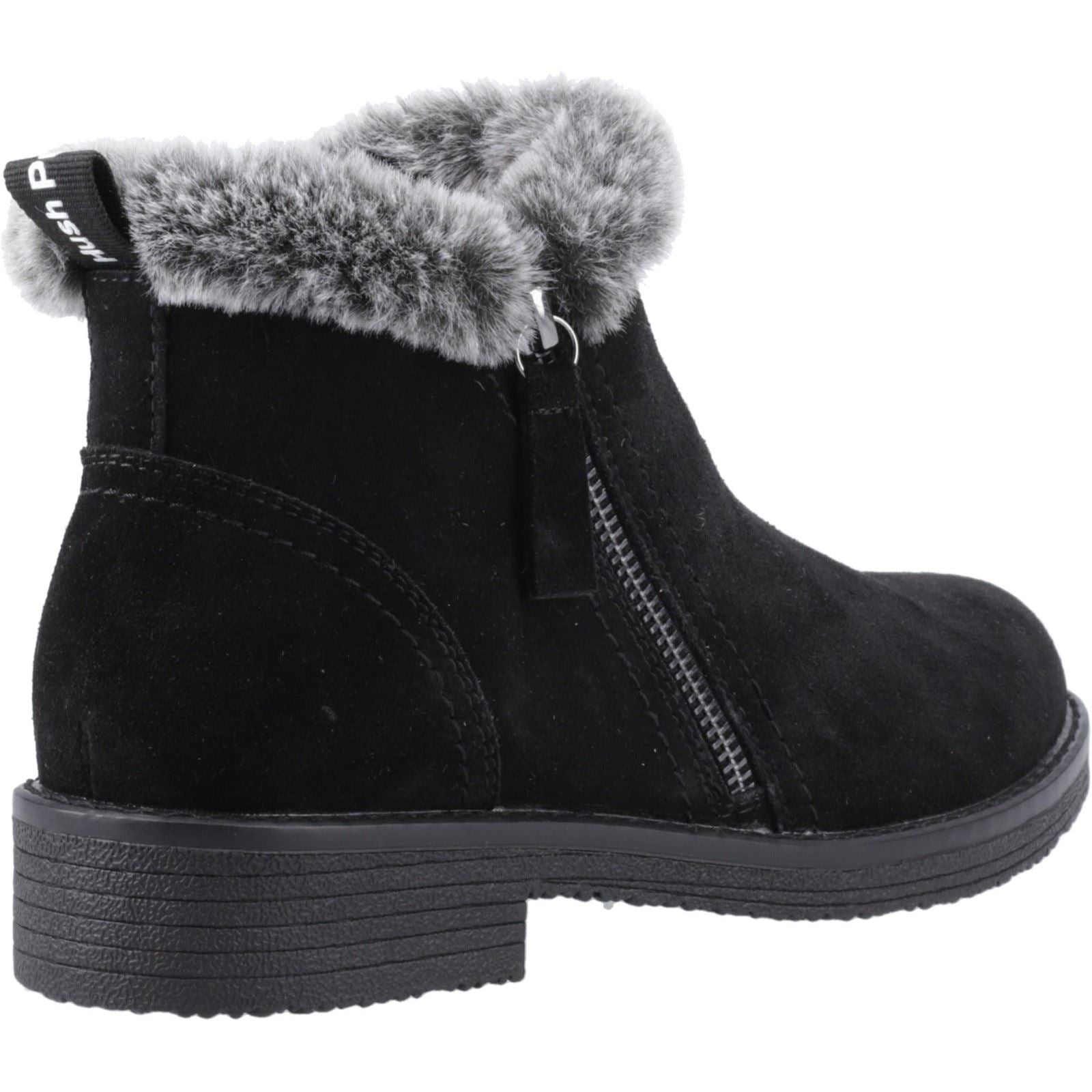 Hush Puppies Marnie Bottines D'hiver Pour Femmes En Suède Noir