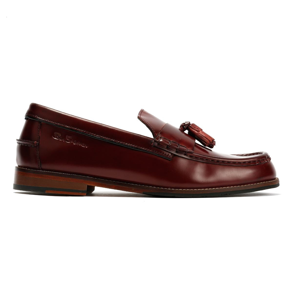 Ben Sherman Sid Mocassins Rouges En Cuir Pour Hommes