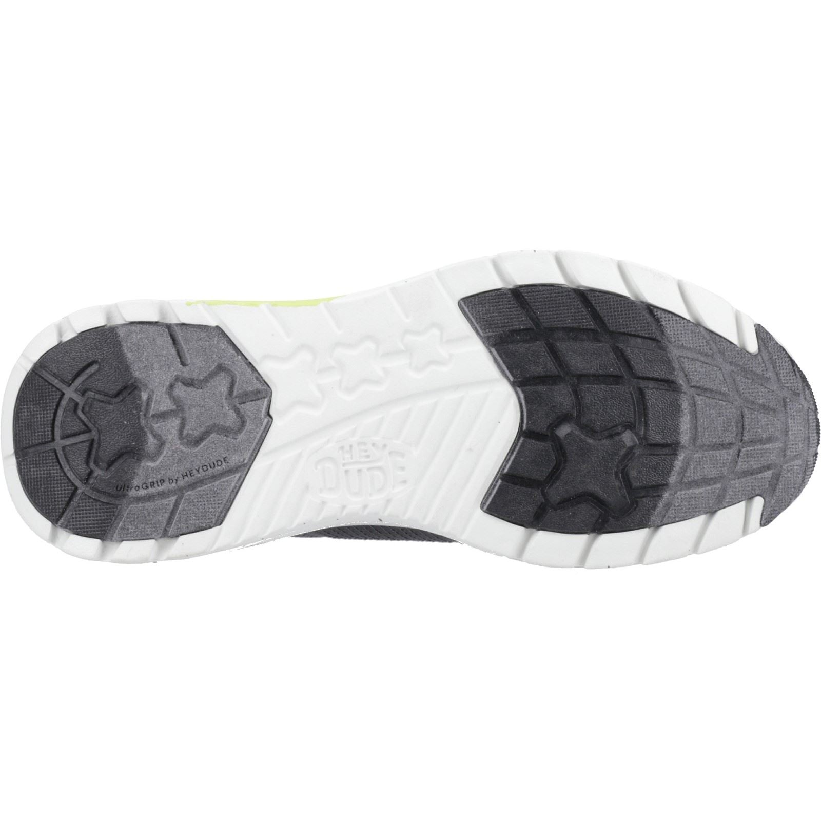 HEYDUDE Sirocco Sport Mode Baskets Pour Hommes Gris Chiné/Charbon