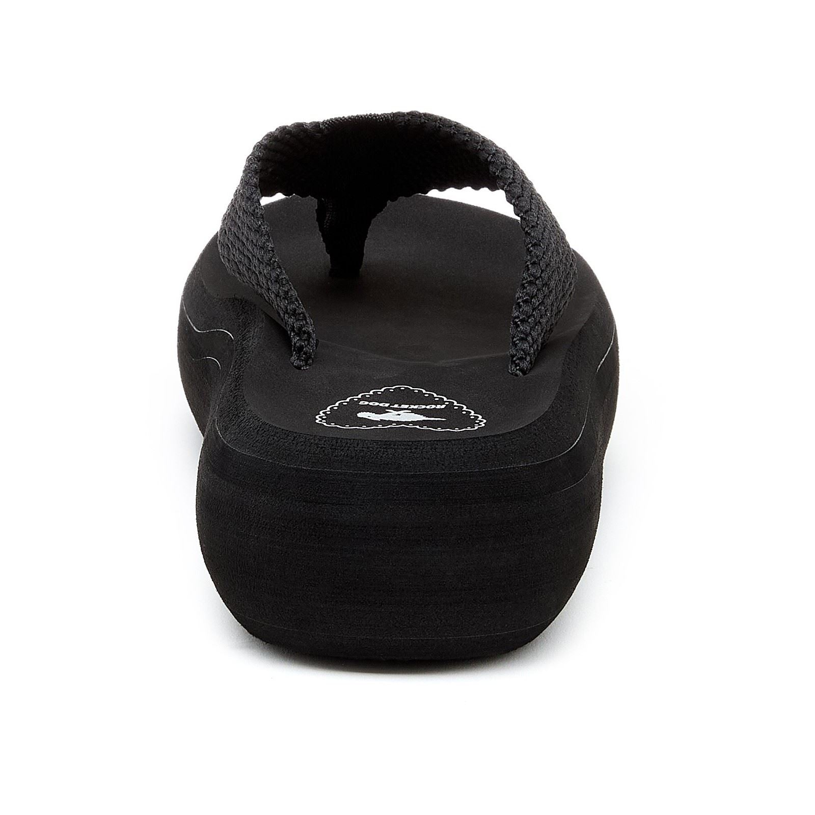 Rocket Dog Sandy Webbing Sandales Noires Pour Femme En Textile
