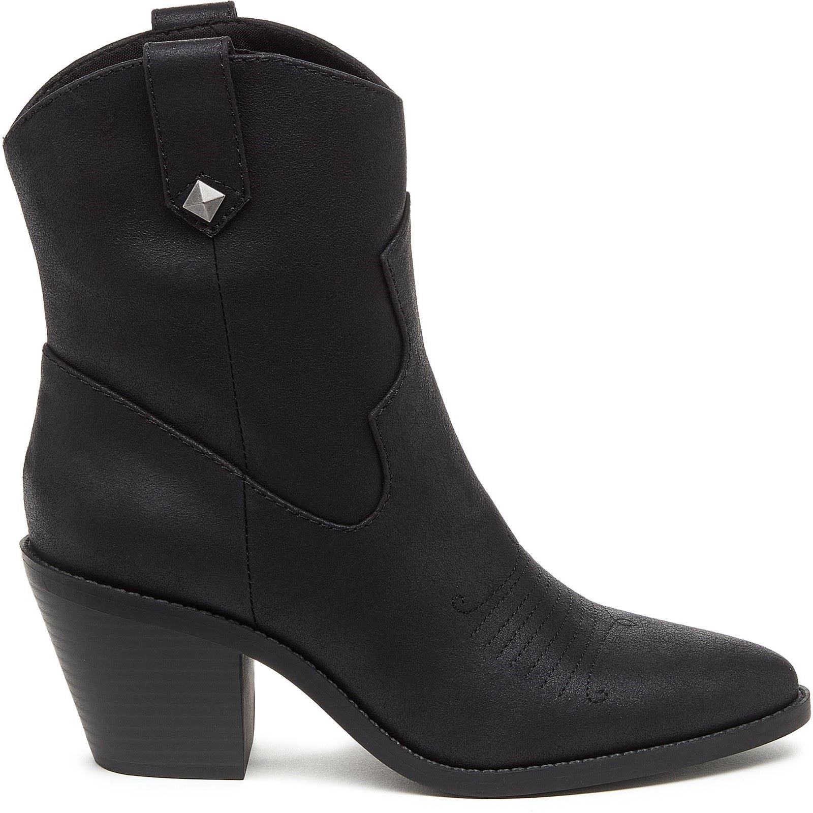 Rocket Dog Feather Bottes À Talons Noirs En Polyuréthane Pour Femmes