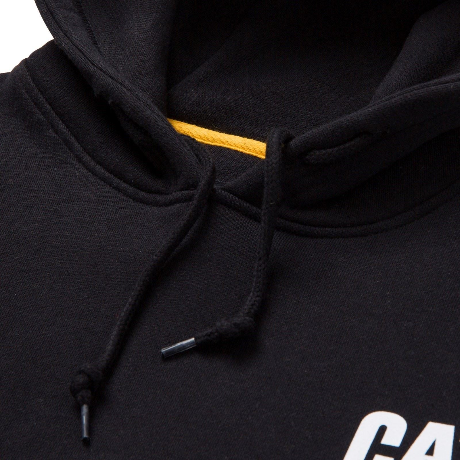 Caterpillar Trademark Banner Sweatshirt À Capuche Noir En Coton Pour Homme