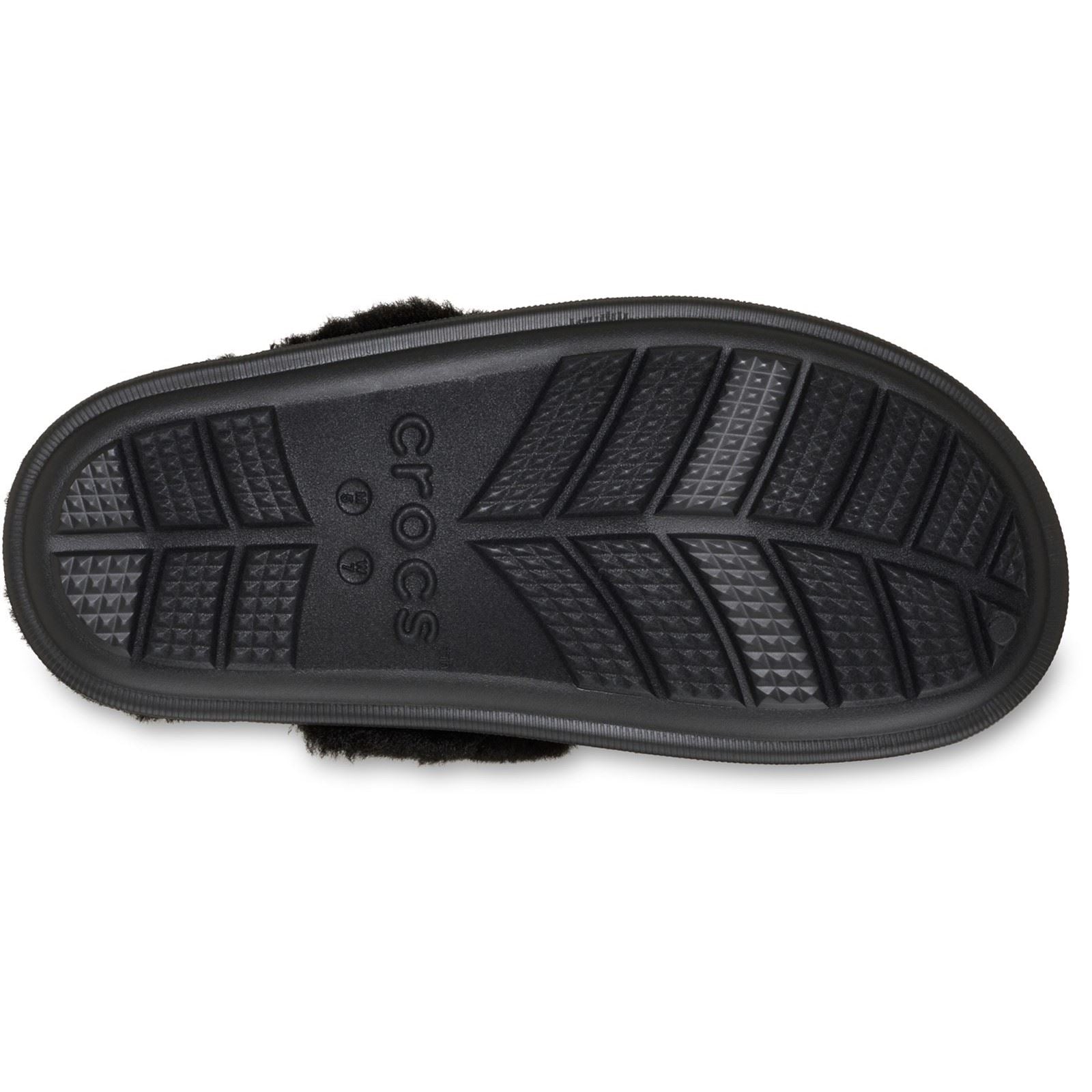 Crocs Classic Fuzz Scuff Sabots Noirs En Thermoplastique