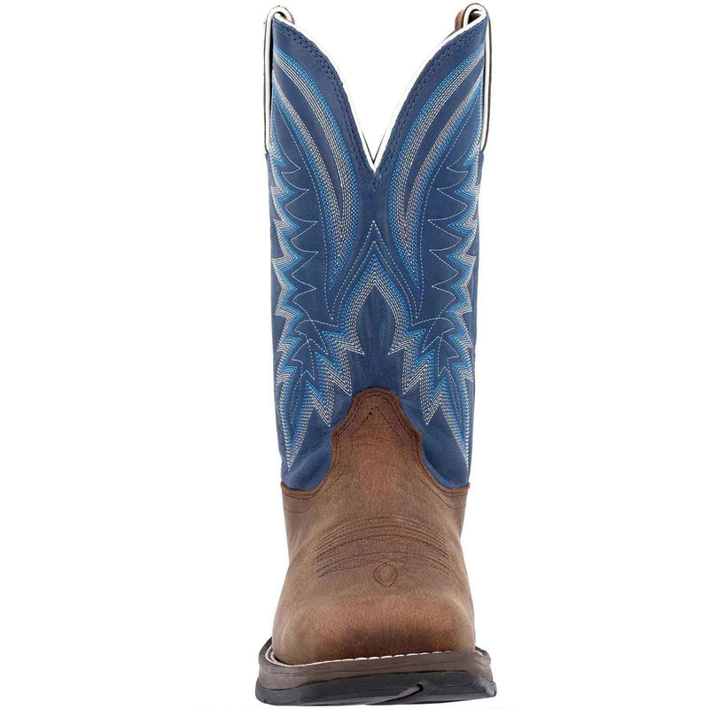 Durango Rebel Chaussures En Cuir Pour Homme Marron Selle/Bleu Denim