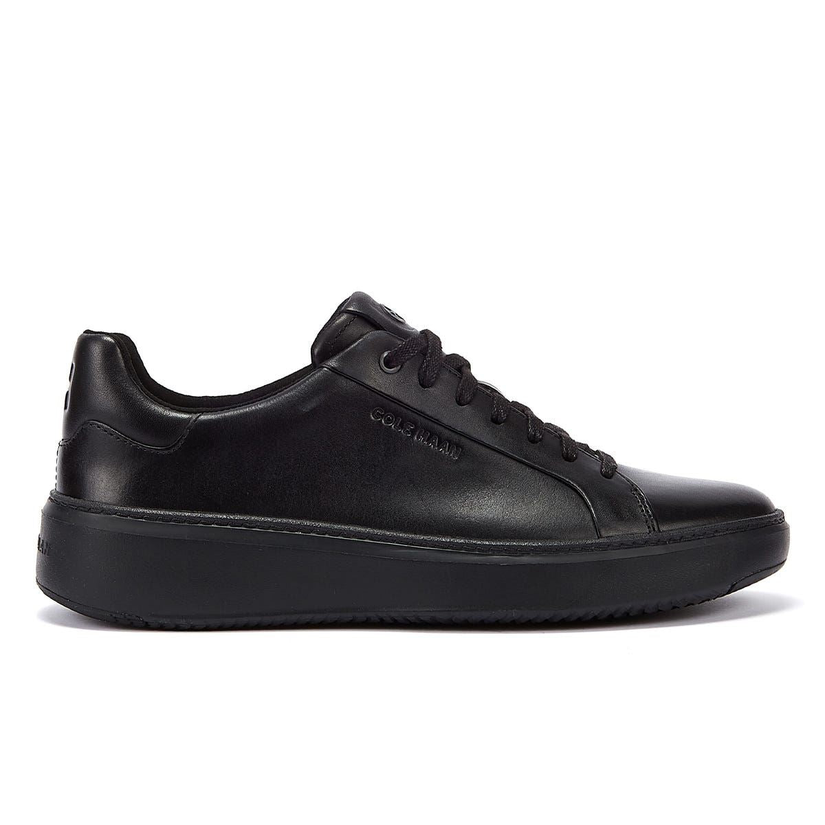 Cole Haan Grandprø Topspin Baskets Noires En Cuir Pour Hommes