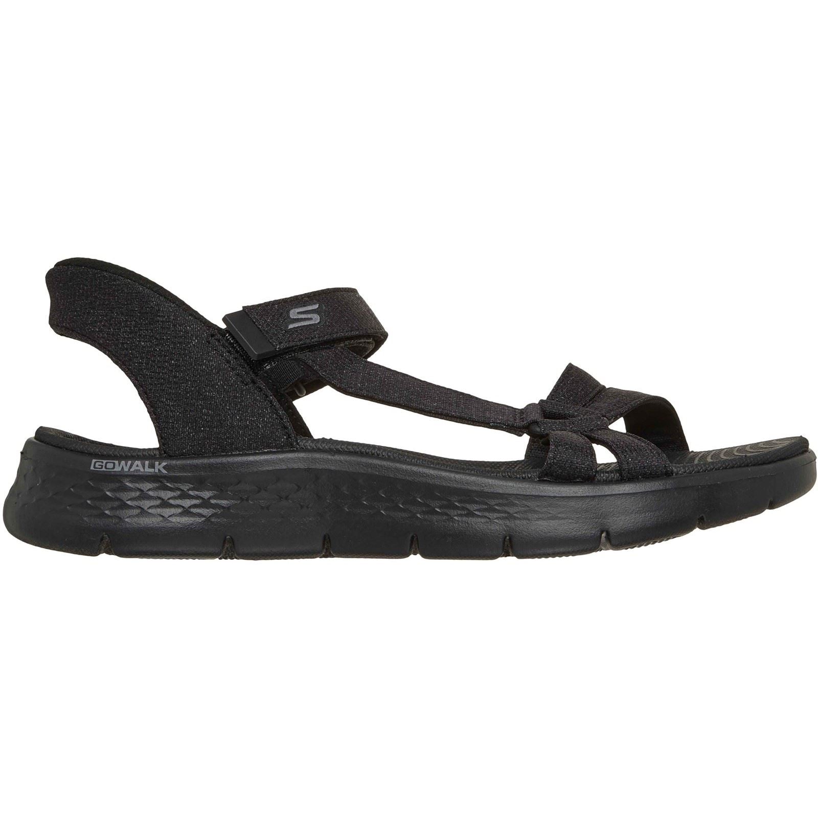 Skechers GO WALK Flex Illuminate Sandales Noires En Textile Pour Femmes