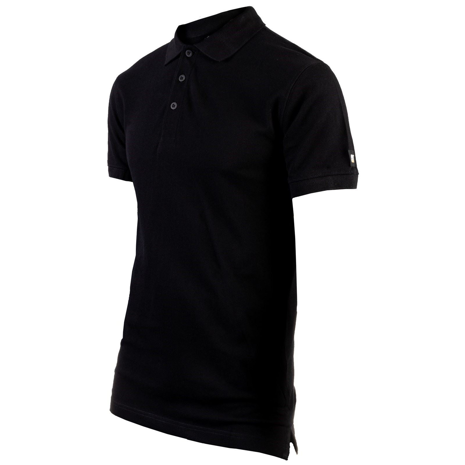 Caterpillar Essentials Polo Noir En Coton Pour Homme
