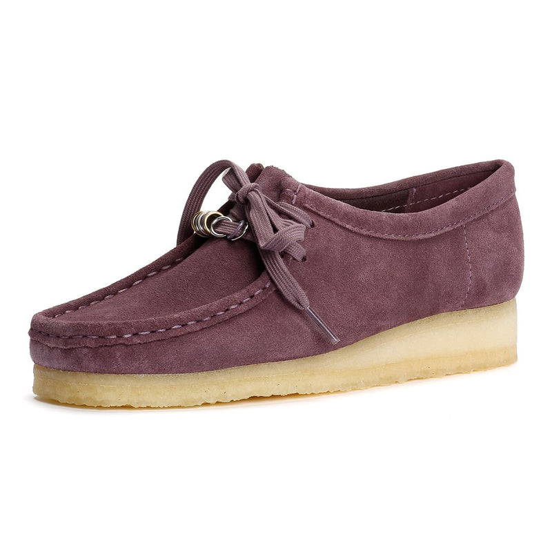 Clarks Originals Wallabee Chaussures Violettes Pour Femmes En Suède