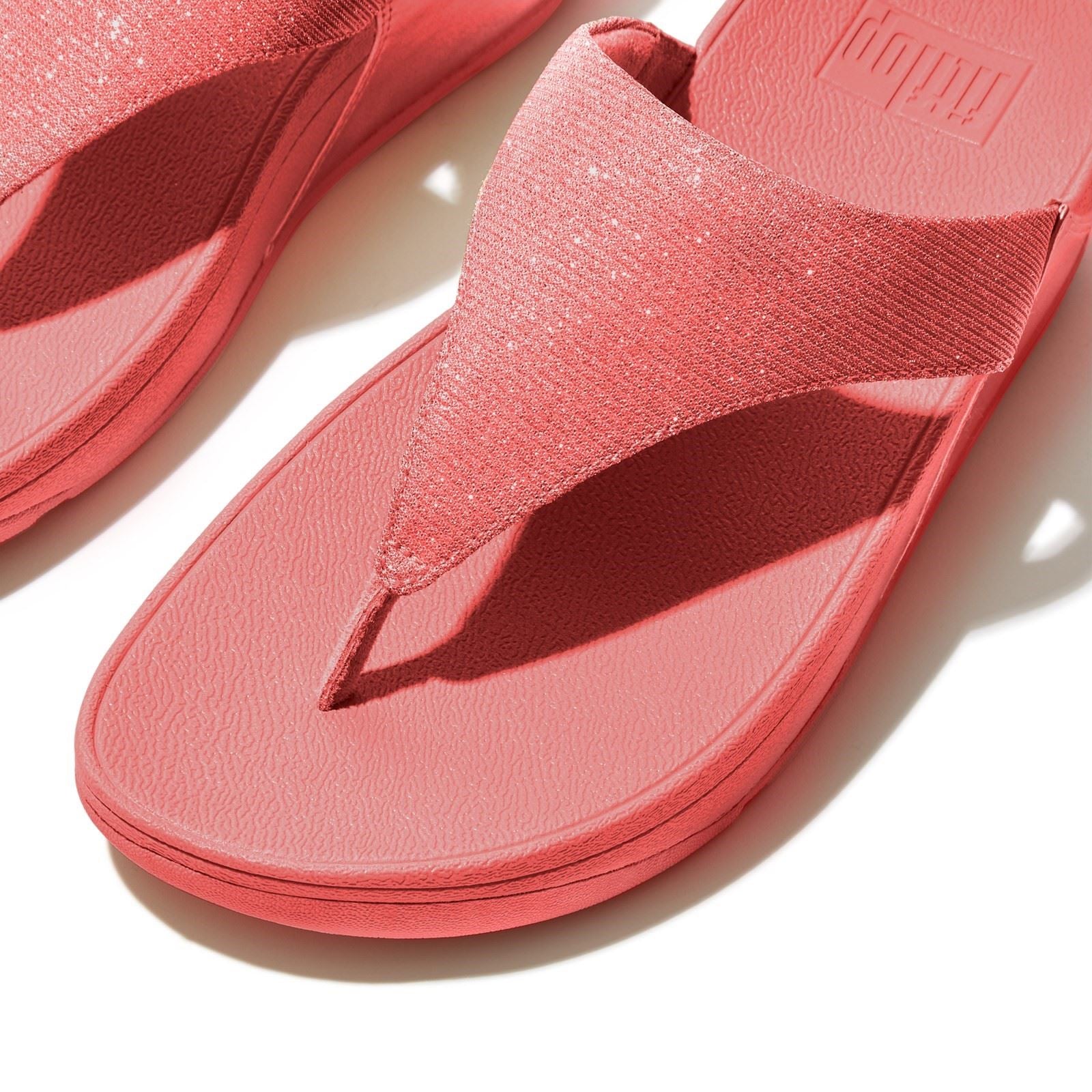 Fitflop Lulu Shimmerlux Sandales En Polyester Pour Femmes Corail Rosé