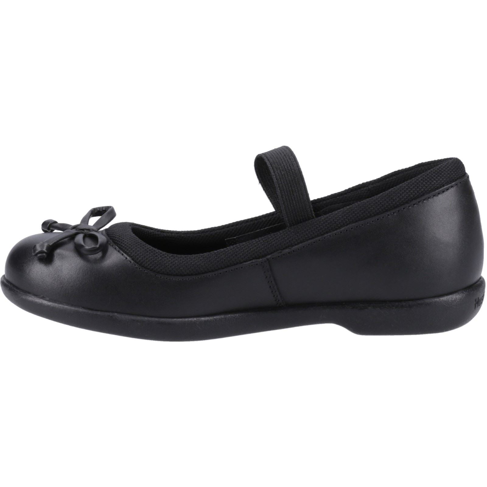 Hush Puppies Betty Junior Chaussures Noires Pour Filles En Cuir