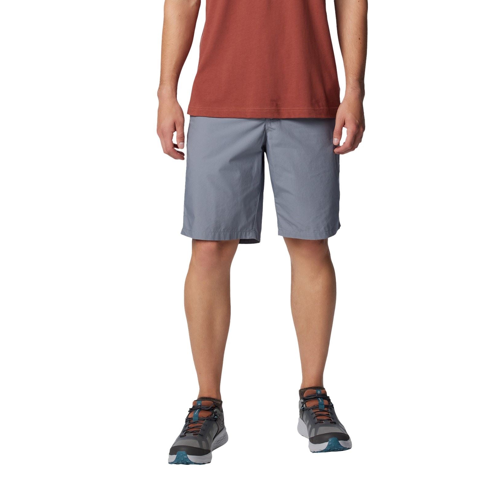 Columbia Washed Out Shorts En Coton Pour Hommes Gris Jusqu'aux Genoux