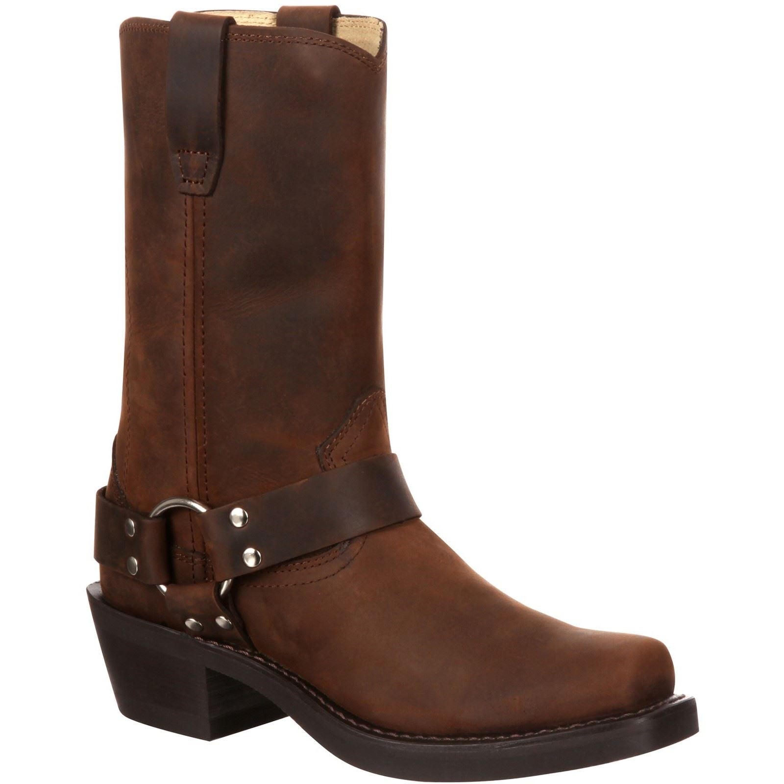 Durango Bottes En Cuir De Harnais Pour Hommes Marron