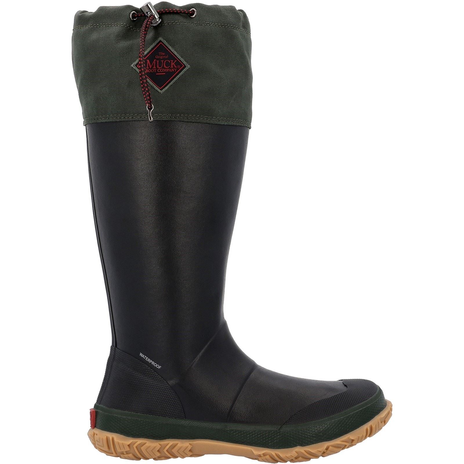 Muck Boots Forager Bottes En Caoutchouc Noir/Vert Mousse